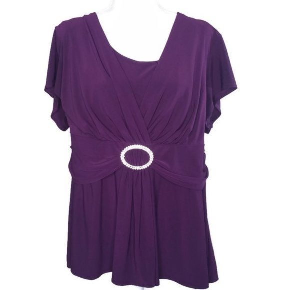 plus size purple dressy tops